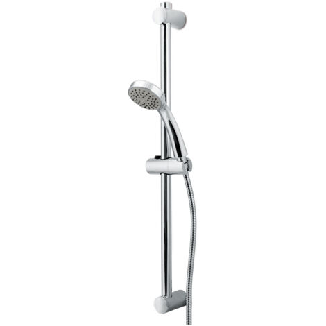 Vema Timea Round Shower Slide Rail Kit with Handset - Chrome