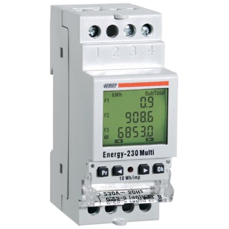Vemer energy-230 multi contatore energia monofase diretto ve429700