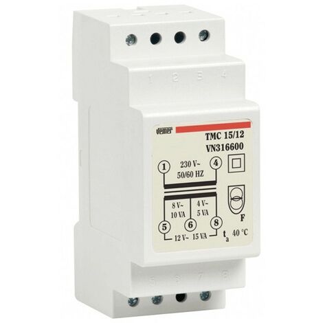 Vemer Modulartransformator 15VA 4-8-12V 2M VN316600