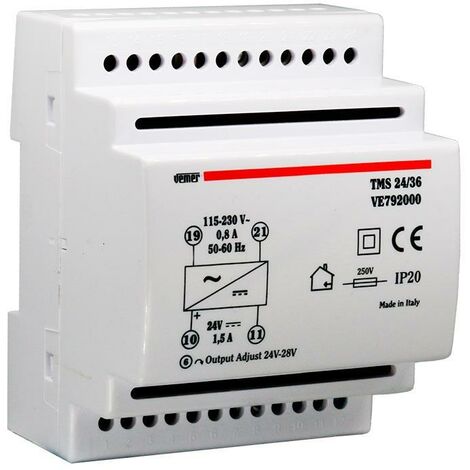Vemer tms 24/36 alimentatore 36w 115-230/24vdc 1,5a 4m ve792000