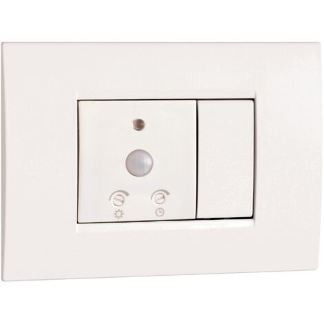 VEMER VE791100 SENS IR DUO - Rilevatore di Movimento Crepuscolare da Interno, Sensore di Movimento a Infrarossi, Installazione su Scatola da Incasso, Bianco