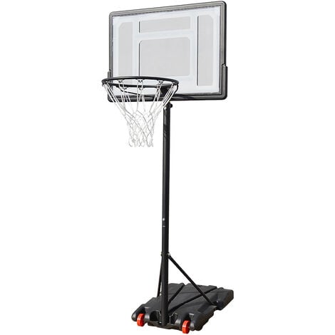 Vendeur pro Panier de Basket Enfant sur Pied,Panier Basket Hauteur Réglable Panier de Basket-Ball Mobile sur 2 roulettes, 82*58*245cm