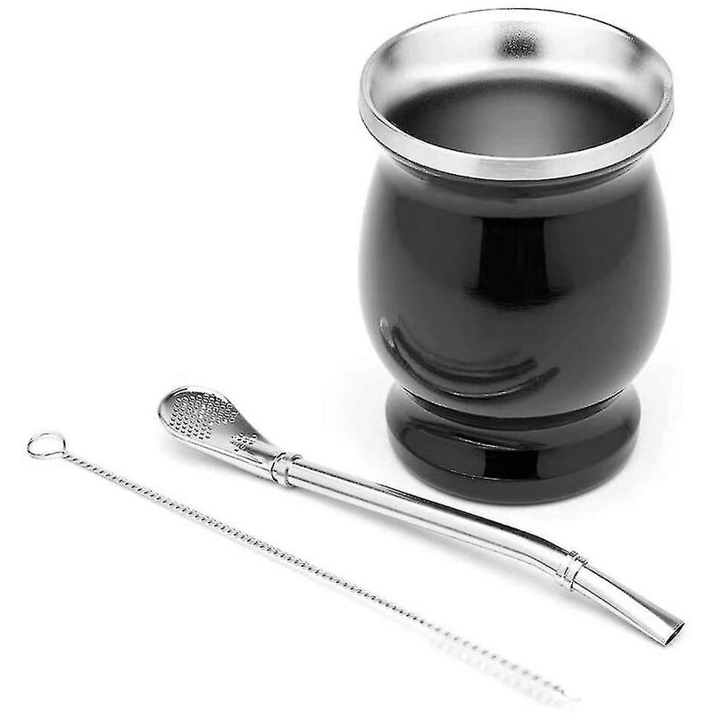 Vendita calda 8oz Mate Tea Cup Nero Tazza calda