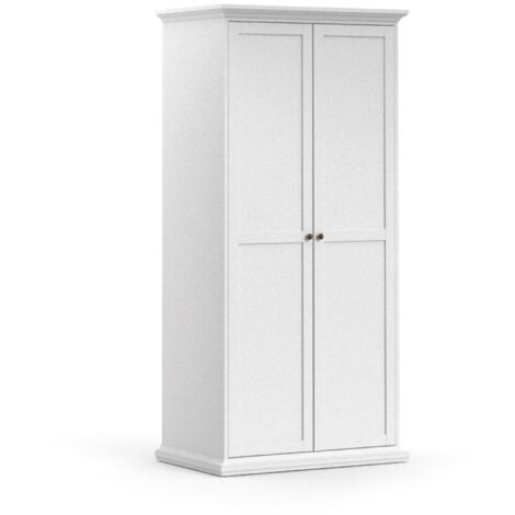 Venedig Kleiderschrank 2 Türen weiß.