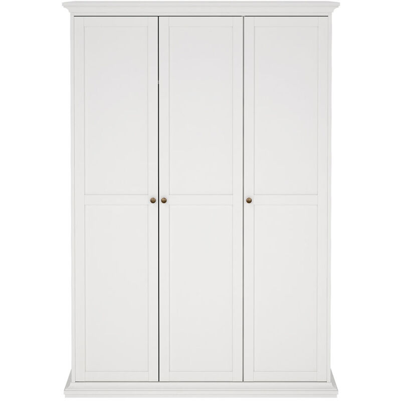 Ebuy24 Venedig Kleiderschrank 3-trg. Breite 138 Cm, Höhe 200 Cm Weiss.