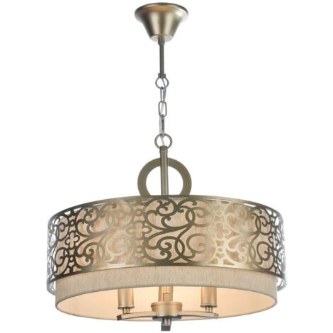 Venera Plafonnier cylindrique en laiton, 3 lumières, E14