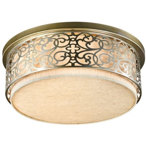 Venera Plafonnier cylindrique semi-affleurant en laiton, 5 lumières, E27