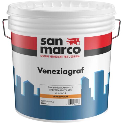 Veneziagraf rivestimento murale effetto spatolato grana 1,2 bianco kg 25