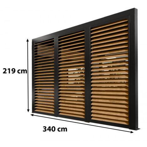 Veneziane Mobili per Lato 3,6m in Alluminio Simil Legno per Modello Pergola per 3630 e per 3660