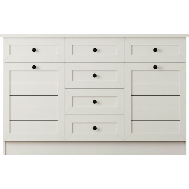 Venice 2 Door 6 Drawer Sideaboard Cabinet - White