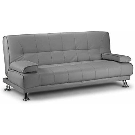 main image of "Venice Faux Leather Clic-Clac Sofa Bed Available in Grey, Black and Brown"