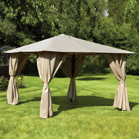 Venice Heavy Duty Rectangle Gazebo - L260 x W360 x H260 cm - Beige
