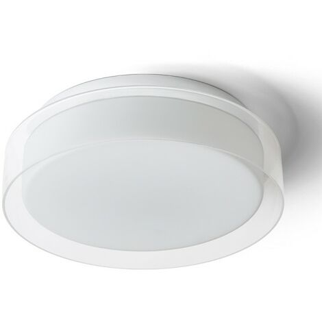 VENICE LED 30 plafonnier verre transparent/verre opale/chrome 230V LED 12W IP44 3000K