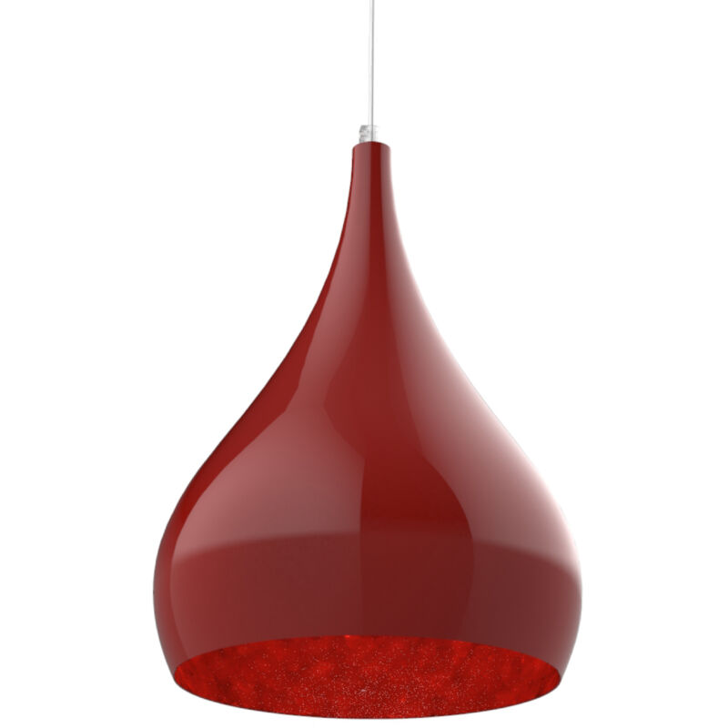 Image of Calice Sospensione, 1X E27, max 42W, metallo, rosso lucido, D.20cm - Lumicom