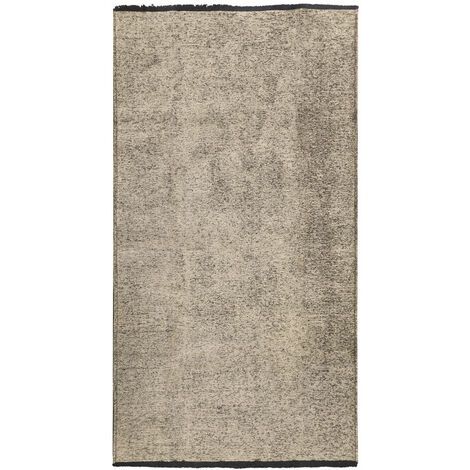 Tapis tissé plat natté - sumatra silver - galon synthétique gris - 160 x  230 cm