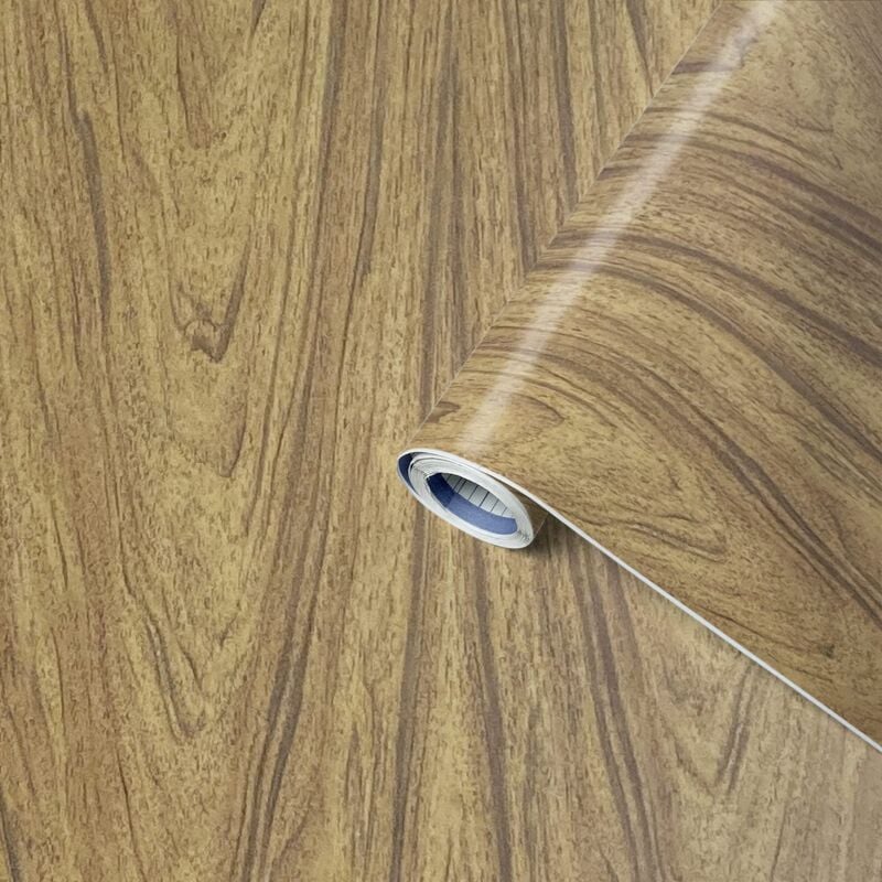 Venilia - Pellicola Adesiva Perfect Fix, Effetto Legno Noce francese, 90cm x 2,1m, Spessore 150μ, Pellicola autoadesiva per mobili o cucina, carta da