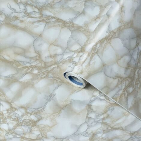 Venilia Noble Marble Look Pellicola Adesiva, Cloruro di polivinile (PVC), Marmo Bianco, 45 cm x 3 m