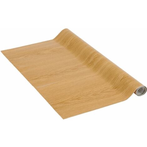 Venilia Pellicola adesiva, Quercia naturale aspetto legno marrone, 45cm x 1,5m, Spessore 95μ, Pellicola autoadesiva per mobili o cucina, carta da parati, PVC senza ftalati, Prodotto in UE