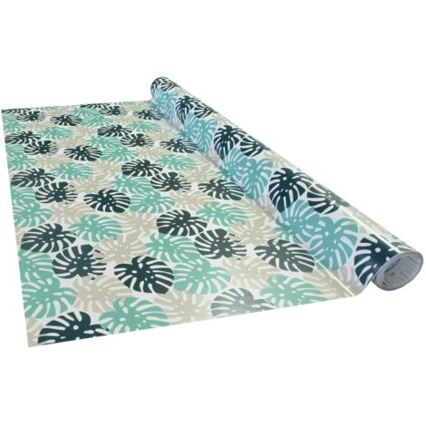 Venilia Pellicola adesiva, Tropicale monstera marrone, 45cm x 2m, Spessore 95μ, Pellicola autoadesiva per mobili o cucina, carta da parati, PVC senza ftalati, Prodotto in UE