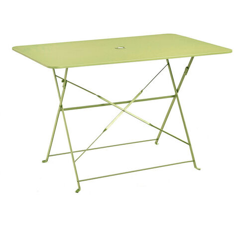VENISE - Table de jardin pliante - 4 places - Vert Pomme - vert amande