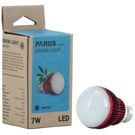 Venso Pflanzenlampe  113 mm 230 V E27 7 W  Neutralweiß Glühlampenform  1 St.
