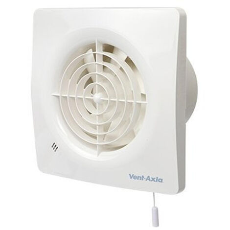 Vent-Axia Supra 100 HT ventilateur de salle de bain avec capteur d'humidité avec minuterie avec cordon de tirage 97 m3/h Blanc