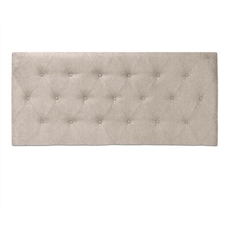 Ventadecolchones - Cabecero de Cama Tapizado en Polipiel Blanco Modelo Diamond