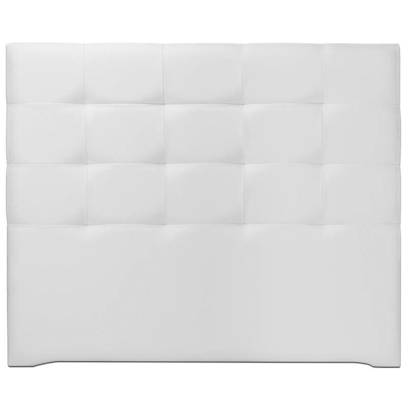 

Ventadecolchones - Cabecero Modelo Tablet Largo Tapizado en Polipiel Blanca medida 151 x 125 cm (Para cama 135 ó 150 cm) - Blanco