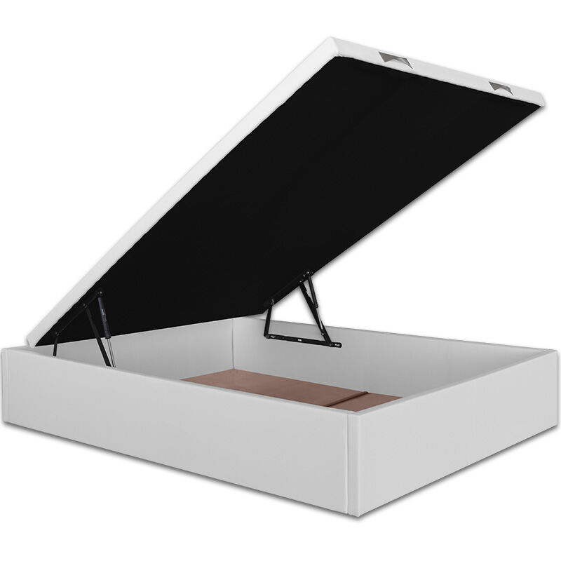 

Canapé Abatible Lisboa Gran Capacidad Tapizado en Polipiel Blanco 150 x 180 cm - Ventadecolchones