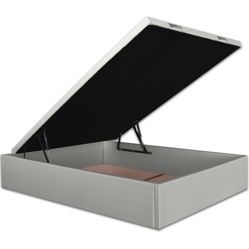 

Canapé Abatible Lisboa Gran Capacidad Tapizado en Polipiel Plata 90 x 190 cm - Ventadecolchones