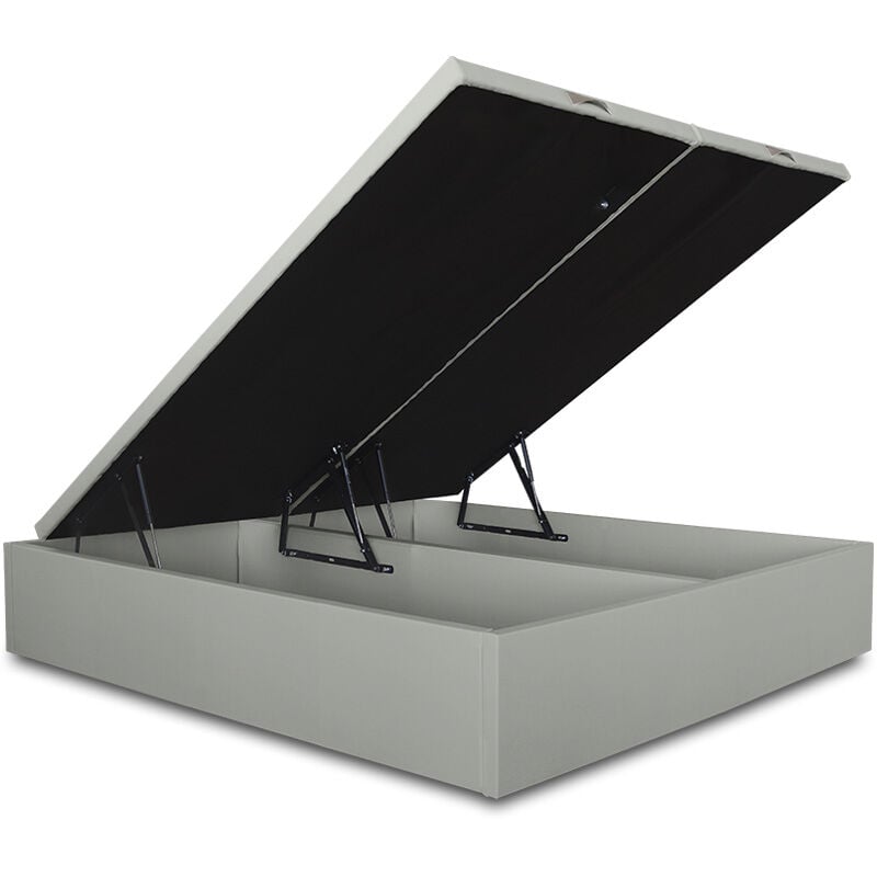 

Canapé Abatible Lisboa Gran Capacidad Tapizado en Polipiel Plata 150 x 190 cm (2 uds 75 x 190 cm) - Ventadecolchones