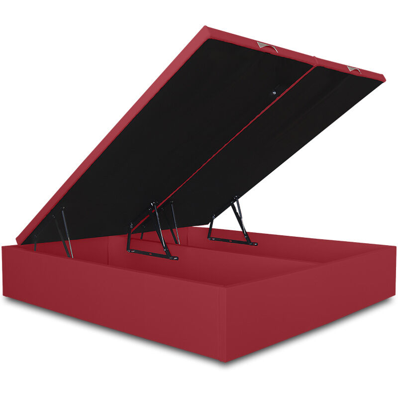 

Canapé Abatible Lisboa Gran Capacidad Tapizado en Polipiel Rojo 160 x 190 cm (2 uds 80 x 190 cm) - Ventadecolchones