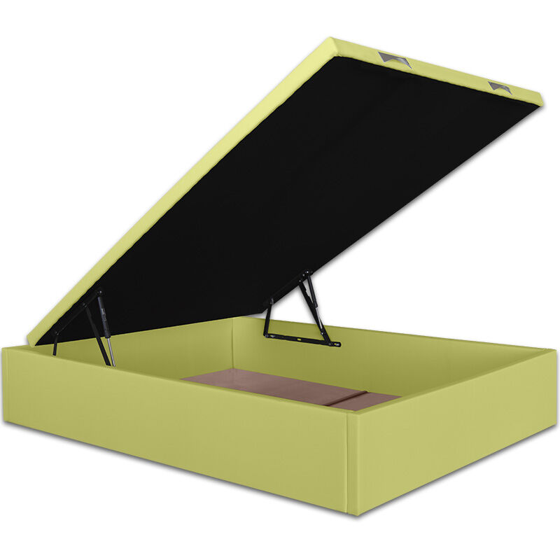 

Ventadecolchones - Canapé Abatible Lisboa Gran Capacidad Tapizado en Polipiel Verde 100 x 200 cm