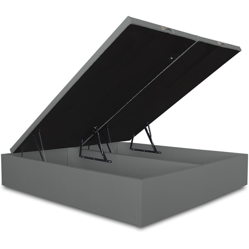 

Canapé Abatible Lisboa Gran Capacidad Tapizado en Polipiel Gris 180 x 190 cm (2 uds 90 x 190 cm) - Ventadecolchones