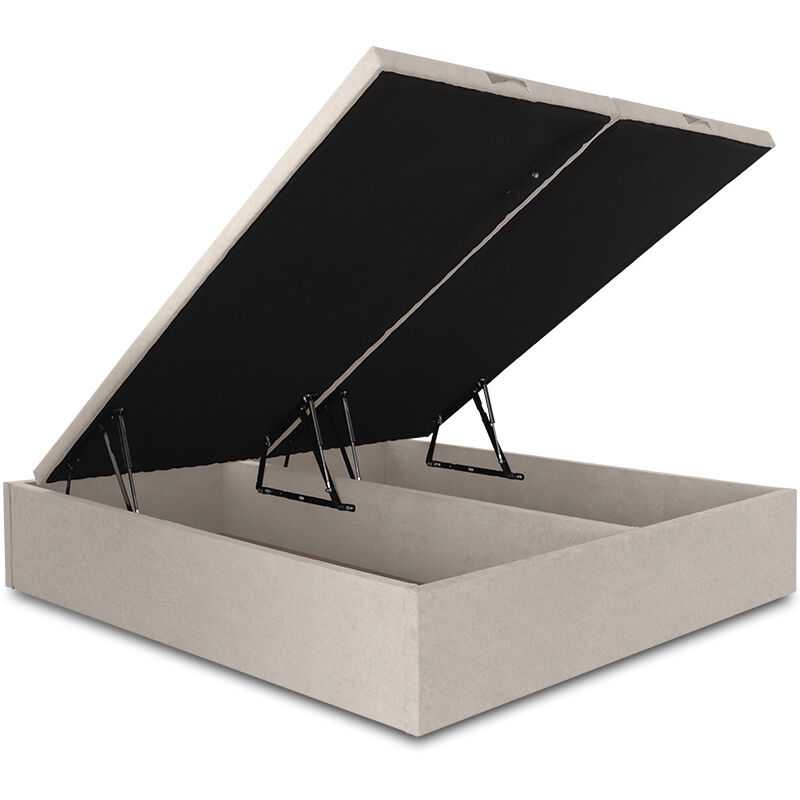 

Ventadecolchones - Canapé Abatible Lisboa Gran Capacidad Tapizado en Tela Antimanchas Essence Crudo 160 x 190 cm (2 uds 80 x 190 cm)