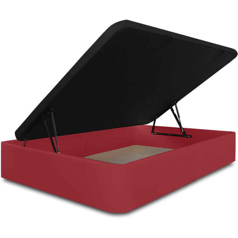 

Ventadecolchones - Canape Serena Apertura Lateral Tapa en 3D Tapizado en Polipiel Rojo medida 120 x 200 cm