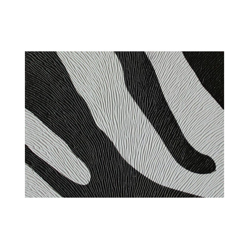 

Ventadecolchones - Canape Serena Apertura Lateral Tapa en 3D Tapizado en Zebra Blanco y Negro medida 140 x 190 cm