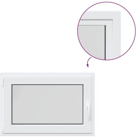 Ventana de sótano "RISOR" 90x50 cm oscilobatiente DIN izquierda blanca vidaXL