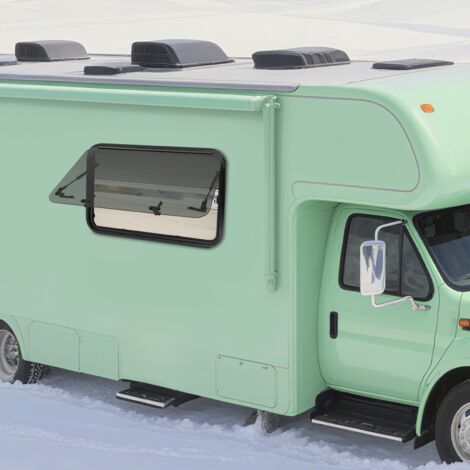 Ventana para RV 800x500 mm, ventana de autocaravana camper abatible, caravana, ventana de autocaravana