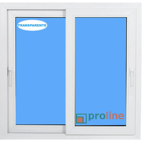 Ventana PVC 1000x1000 Roble Dorado 2 Hojas Oscilobatiente Vidrio  Transparente