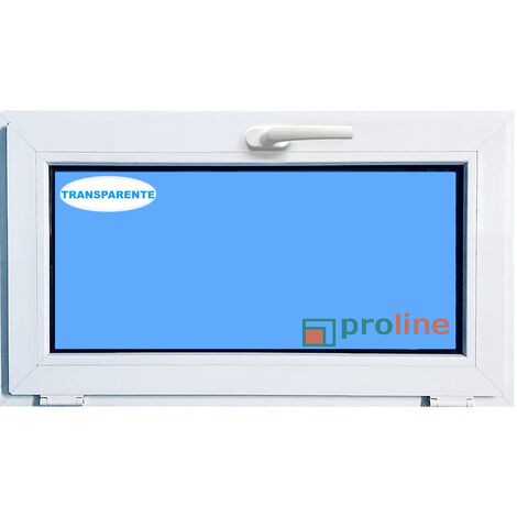 Ventana PVC 1000x500 Blanca Oscilante Vidrio Transparente