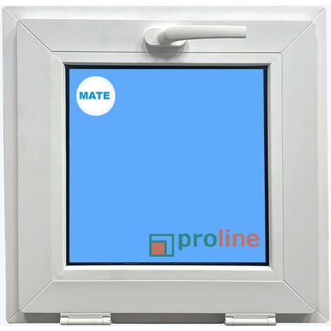 Ventana PVC 500x500 Blanca Oscilante Vidrio Mate