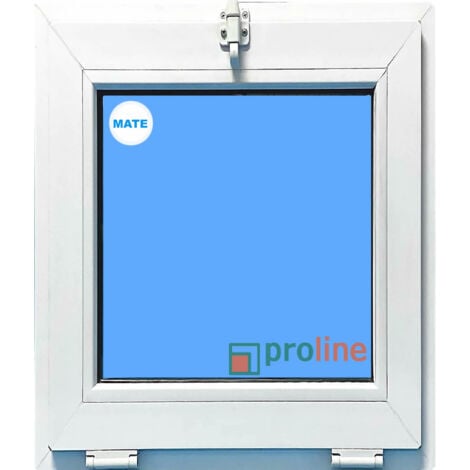 Ventana PVC 500X700 Blanca Abatible (Golpete) Vidrio Mate