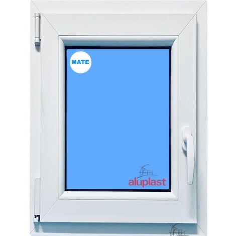 Ventana PVC 700x1000 Blanca Oscilobatiente Izquierda Vidrio Mate