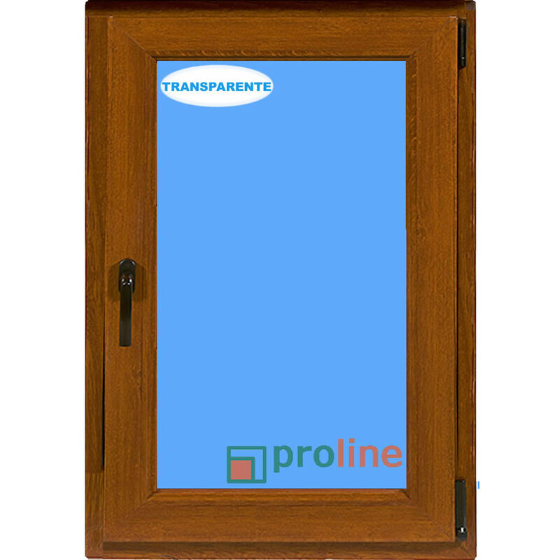 

Eco-blu - Ventana PVC 700x1000 Roble Dorado Oscilobatiente Derecha Vidrio Transparente