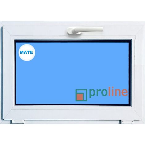 Ventana PVC 800X500 Blanca Oscilante Vidrio Mate