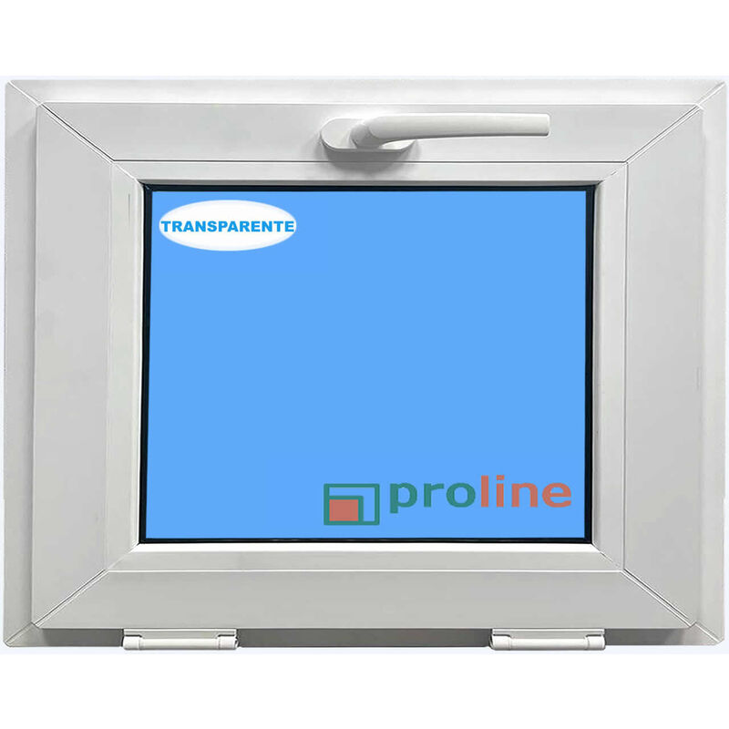 

Eco-blu - Ventana PVC 1000X800 Blanca Abatible (Golpete) Vidrio Transparente