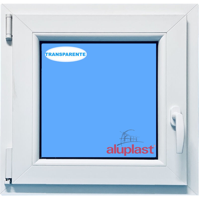 

Eco-blu - Ventana PVC 900x900 Blanca Oscilobatiente Izquierda Vidrio Transparente