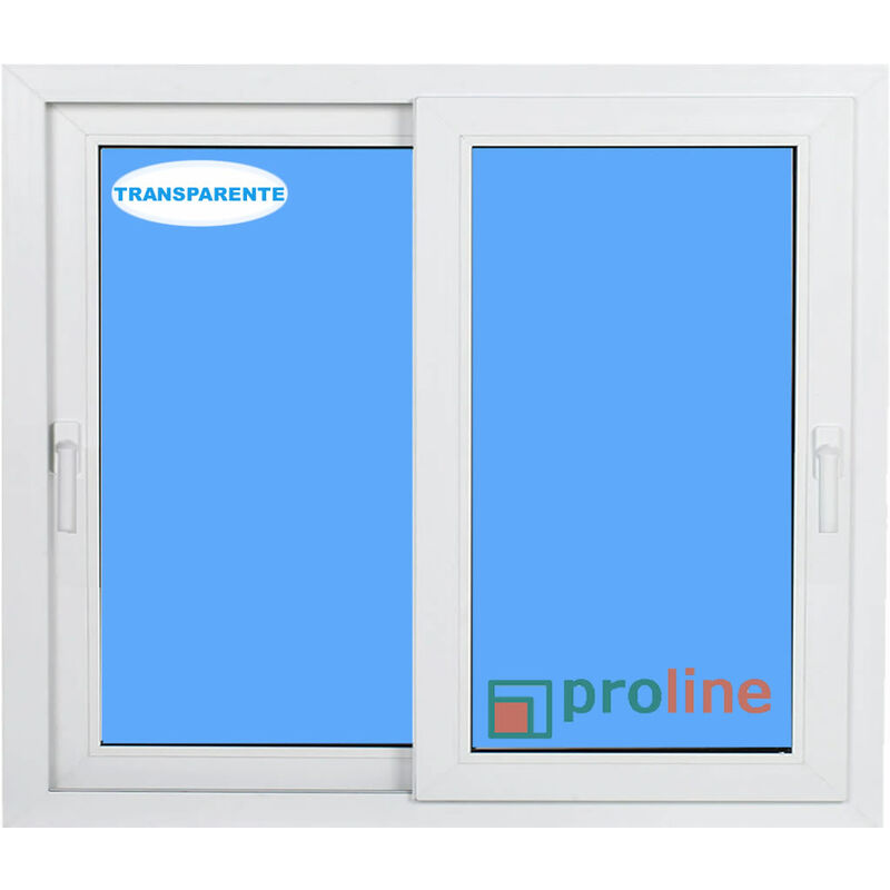 

Eco-blu - Ventana PVC 1200x1000 Blanca Corredera Vidrio Transparente