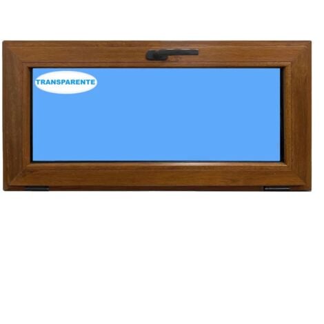 Ventana PVC  - PROLINE -  1000x500 Roble Dorado Oscilante Vidrio Transparente